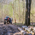 Exploring Wooded Terrain with an All-Terrain Vehicle (ATV)